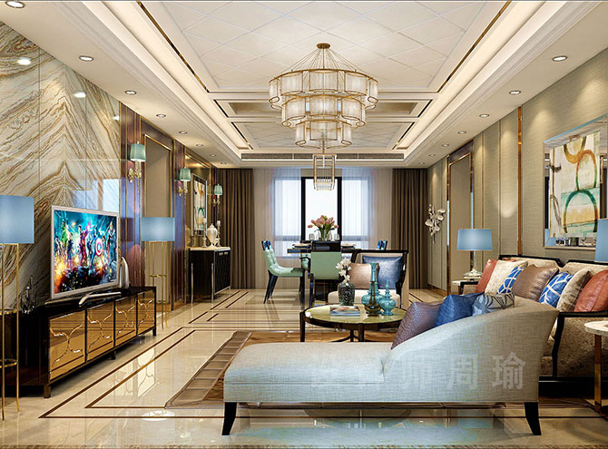 9600top世纪江尚三室两厅168平装修设计效果欣赏